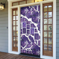 Hawaii Japanese Culture Purple Door Cover Spring Cranes Aloha Pattern LT01 - Polynesian Pride