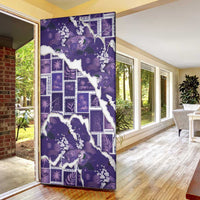 Hawaii Japanese Culture Purple Door Cover Spring Cranes Aloha Pattern LT01 - Polynesian Pride