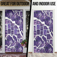 Hawaii Japanese Culture Purple Door Cover Spring Cranes Aloha Pattern LT01 - Polynesian Pride