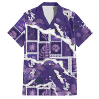 Hawaii Japanese Culture Purple Hawaiian Shirt Spring Cranes Aloha Pattern LT01 Purple - Polynesian Pride