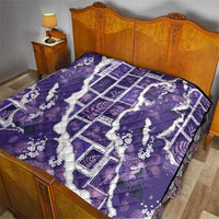 Hawaii Japanese Culture Purple Quilt Spring Cranes Aloha Pattern