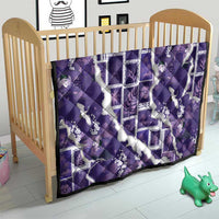 Hawaii Japanese Culture Purple Quilt Spring Cranes Aloha Pattern