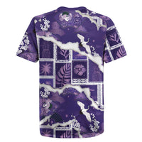 Hawaii Japanese Culture Purple Rugby Jersey Spring Cranes Aloha Pattern LT01 - Polynesian Pride
