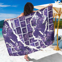 Hawaii Japanese Culture Purple Sarong Spring Cranes Aloha Pattern LT01 One Size 44 x 66 inches Purple - Polynesian Pride