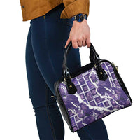 Hawaii Japanese Culture Purple Shoulder Handbag Spring Cranes Aloha Pattern LT01 - Polynesian Pride