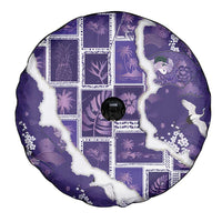 Hawaii Japanese Culture Purple Spare Tire Cover Spring Cranes Aloha Pattern LT01 - Polynesian Pride