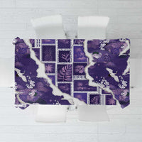 Hawaii Japanese Culture Purple Tablecloth Spring Cranes Aloha Pattern LT01 Purple - Polynesian Pride