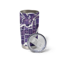 Hawaii Japanese Culture Purple Tumbler Cup Spring Cranes Aloha Pattern LT01 - Polynesian Pride