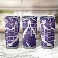 Hawaii Japanese Culture Purple Tumbler Cup Spring Cranes Aloha Pattern LT01 - Polynesian Pride