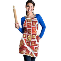 Hawaii Japanese Culture Red Apron Spring Cranes Aloha Pattern LT01 - Polynesian Pride