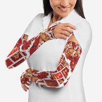 Hawaii Japanese Culture Red Arm Sleeves Spring Cranes Aloha Pattern LT01 - Polynesian Pride