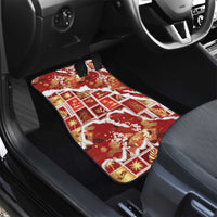 Hawaii Japanese Culture Red Car Mats Spring Cranes Aloha Pattern LT01 - Polynesian Pride