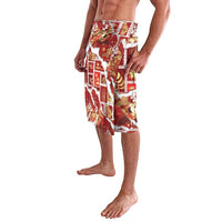 Hawaii Japanese Culture Red Lavalava Spring Cranes Aloha Pattern LT01 - Polynesian Pride