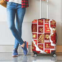 Hawaii Japanese Culture Red Luggage Cover Spring Cranes Aloha Pattern LT01 - Polynesian Pride