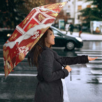 Hawaii Japanese Culture Red Umbrella Spring Cranes Aloha Pattern LT01 - Polynesian Pride
