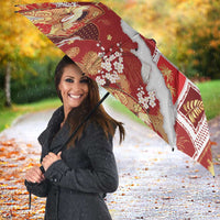 Hawaii Japanese Culture Red Umbrella Spring Cranes Aloha Pattern LT01 - Polynesian Pride