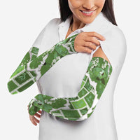Hawaii Japanese Culture Sage Green Arm Sleeves Spring Cranes Aloha Pattern LT01 - Polynesian Pride
