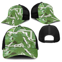 Hawaii Japanese Culture Sage Green Baseball Net Cap Spring Cranes Aloha Pattern LT01 - Polynesian Pride