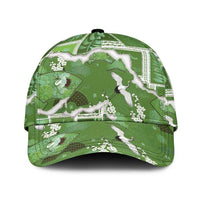 Hawaii Japanese Culture Sage Green Classic Cap Spring Cranes Aloha Pattern LT01 Universal Fit Sage - Polynesian Pride