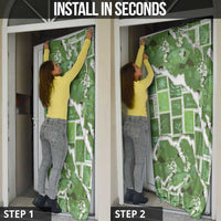 Hawaii Japanese Culture Sage Green Door Cover Spring Cranes Aloha Pattern LT01 - Polynesian Pride