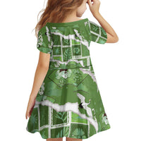 Hawaii Japanese Culture Sage Green Family Matching Off The Shoulder Long Sleeve Dress and Hawaiian Shirt Spring Cranes Aloha Pattern