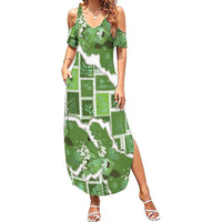 Hawaii Japanese Culture Sage Green Family Matching Summer Maxi Dress and Hawaiian Shirt Spring Cranes Aloha Pattern