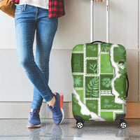 Hawaii Japanese Culture Sage Green Luggage Cover Spring Cranes Aloha Pattern LT01 - Polynesian Pride
