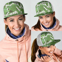 Hawaii Japanese Culture Sage Green Mesh Trucker Cap Spring Cranes Aloha Pattern LT01 - Polynesian Pride