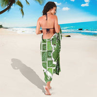 Hawaii Japanese Culture Sage Green Sarong Spring Cranes Aloha Pattern LT01 - Polynesian Pride