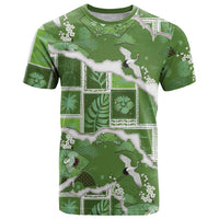Hawaii Japanese Culture Sage Green T Shirt Spring Cranes Aloha Pattern LT01 Sage - Polynesian Pride