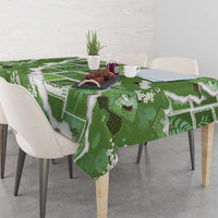 Hawaii Japanese Culture Sage Green Tablecloth Spring Cranes Aloha Pattern LT01 - Polynesian Pride