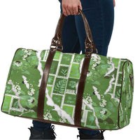 Hawaii Japanese Culture Sage Green Travel Bag Spring Cranes Aloha Pattern LT01 - Polynesian Pride