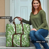 Hawaii Japanese Culture Sage Green Travel Bag Spring Cranes Aloha Pattern LT01 - Polynesian Pride