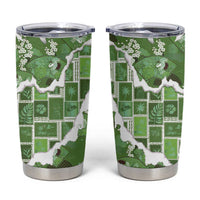 Hawaii Japanese Culture Sage Green Tumbler Cup Spring Cranes Aloha Pattern LT01 Sage - Polynesian Pride