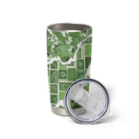 Hawaii Japanese Culture Sage Green Tumbler Cup Spring Cranes Aloha Pattern LT01 - Polynesian Pride