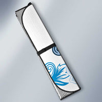 Blue Hibiscus Plumeria Floral Auto Sun Shade LT01 - Polynesian Pride