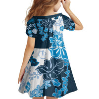 Blue Hibiscus Plumeria Floral Family Matching Off Shoulder Maxi Dress and Hawaiian Shirt - Polynesian Pride
