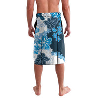 Blue Hibiscus Plumeria Floral Lavalava - Polynesian Pride