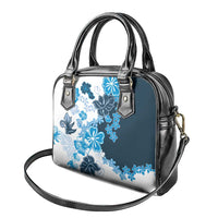 Blue Hibiscus Plumeria Floral Shoulder Handbag - Polynesian Pride