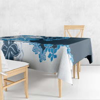 Blue Hibiscus Plumeria Floral Tablecloth LT01 - Polynesian Pride
