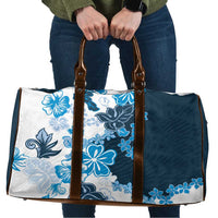 Blue Hibiscus Plumeria Floral Travel Bag - Polynesian Pride