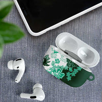 Green Hibiscus Plumeria Floral AirPods Case LT01 - Polynesian Pride