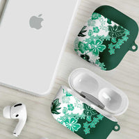 Green Hibiscus Plumeria Floral AirPods Case LT01 - Polynesian Pride