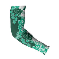Green Hibiscus Plumeria Floral Arm Sleeves LT01 - Polynesian Pride