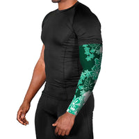 Green Hibiscus Plumeria Floral Arm Sleeves LT01 - Polynesian Pride