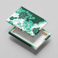 Green Hibiscus Plumeria Floral Canvas Wall Art LT01 - Polynesian Pride