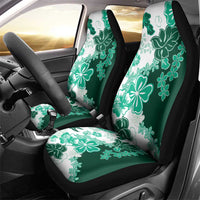 Green Hibiscus Plumeria Floral Car Seat Cover - Polynesian Pride