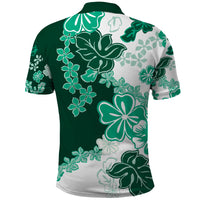 Green Hibiscus Plumeria Floral Polo Shirt LT01 - Polynesian Pride