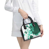 Green Hibiscus Plumeria Floral Shoulder Handbag - Polynesian Pride