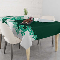Green Hibiscus Plumeria Floral Tablecloth LT01 - Polynesian Pride